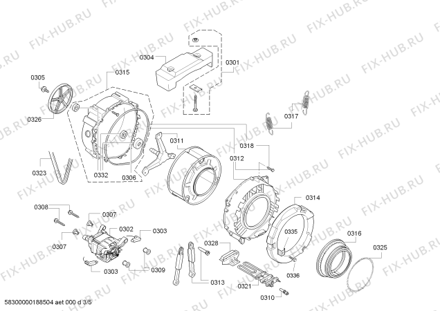 Схема №5 WLG51SH00R с изображением Панель управления для стиральной машины Bosch 11010744
