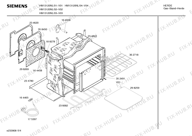 Схема №1 HM13120NL Siemens с изображением Инструкция по эксплуатации для плиты (духовки) Siemens 00529572