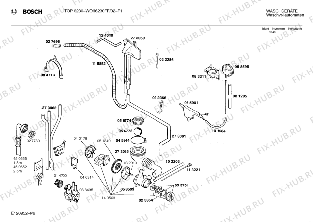 Взрыв-схема стиральной машины Bosch WOH6230FF TOP6230 - Схема узла 06
