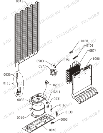 Взрыв-схема холодильника Smalwic SFNI280A++ (481743, HZFI2827AFV) - Схема узла 03