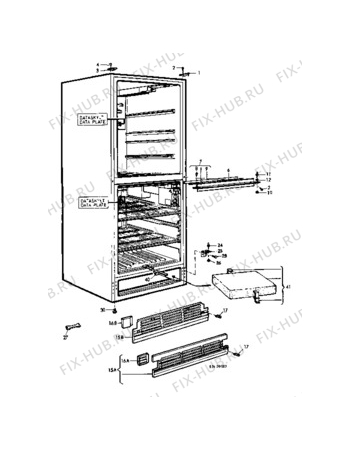 Взрыв-схема холодильника Unknown TR1168 - Схема узла C10 Cabinet