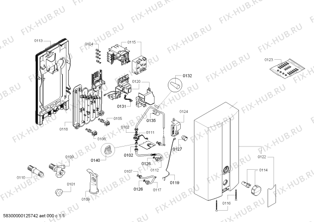 Схема №1 DH1UF24 с изображением Крепежный набор для электроводонагревателя Bosch 00604163
