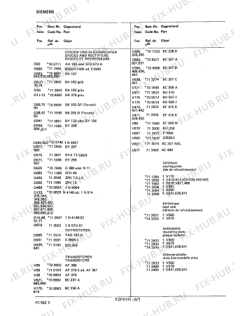 Взрыв-схема телевизора Siemens FC5222 - Схема узла 05