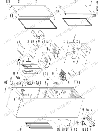 Схема №1 BSNF 8123 W с изображением Испаритель для холодильной камеры Whirlpool 481010770691