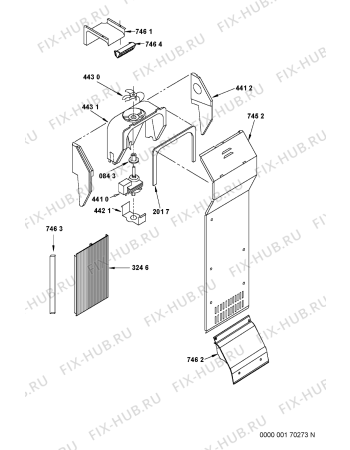 Схема №1 20RU-D1 A+ SF с изображением Рукоятка для холодильной камеры Whirlpool 481246268995