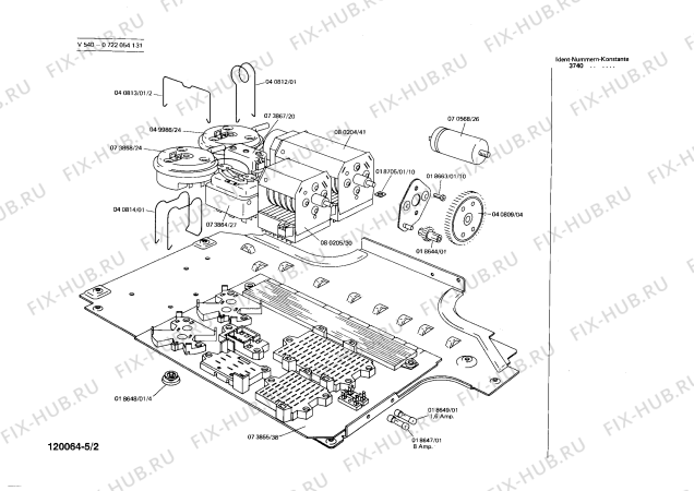 Взрыв-схема стиральной машины Bosch 0722054131 V540 - Схема узла 02