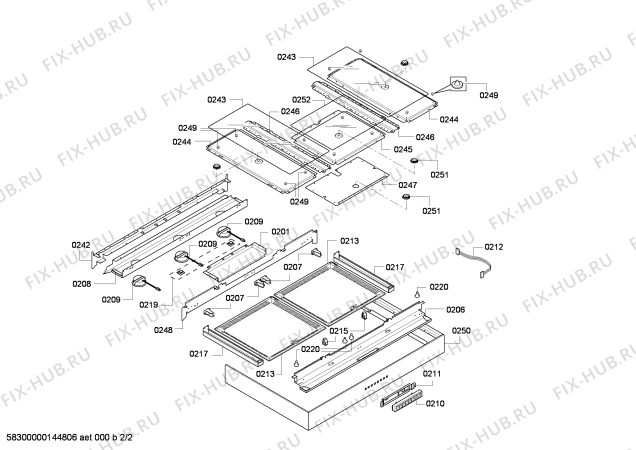 Взрыв-схема комплектующей Gaggenau AW400190 - Схема узла 02