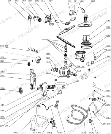 Схема №1 DEDW45S с изображением Ящичек для электропосудомоечной машины DELONGHI DAU1590015