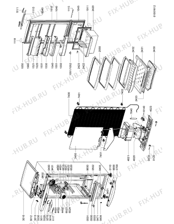 Схема №1 WRF 40 IX с изображением Уплотнение для холодильной камеры Whirlpool 481241378754