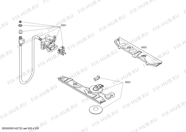 Взрыв-схема стиральной машины Bosch WLM24441OE - Схема узла 05