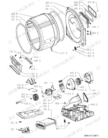 Схема №1 AM 3698/1 с изображением Декоративная панель для сушилки Whirlpool 481245311067