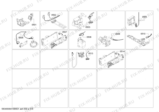 Взрыв-схема стиральной машины Bosch WIS28120FF Logixx 7 - Схема узла 05