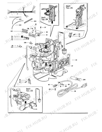 Схема №2 CAFELIER 1910 NEW с изображением Корпусная деталь для электрокофеварки DELONGHI SC6994180