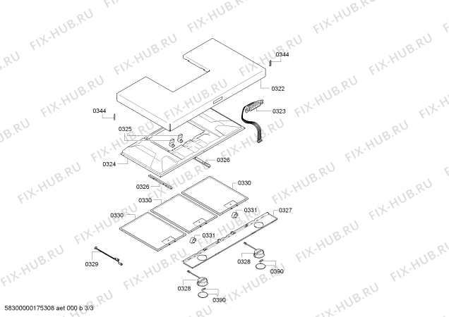 Взрыв-схема вытяжки Siemens LC94BA522 Siemens - Схема узла 03