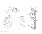 Схема №1 4FF34B00 с изображением Дверь для холодильной камеры Bosch 00244365