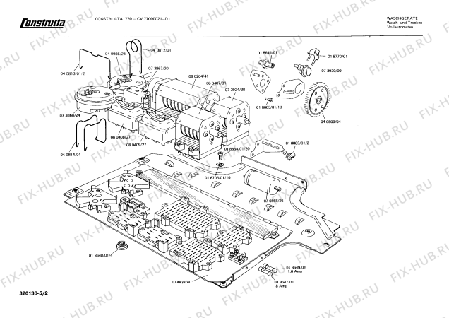 Схема №1 CV77000021 CV770 с изображением Переключатель для стиралки Bosch 00051790