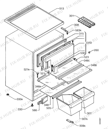 Взрыв-схема холодильника Electrolux ER6537T - Схема узла Housing 001