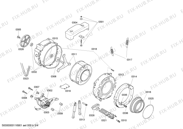 Схема №2 WFC2063OE Maxx4 WFC2063 с изображением Переключатель для стиральной машины Bosch 00182485