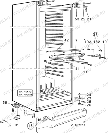 Взрыв-схема холодильника Rosenlew RJK902 - Схема узла C10 Cabinet