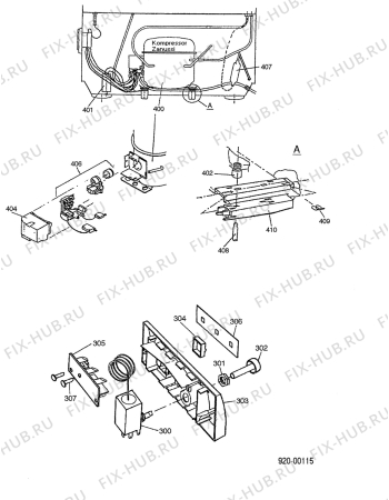 Взрыв-схема холодильника Electrolux EC2222S - Схема узла Electrical equipment