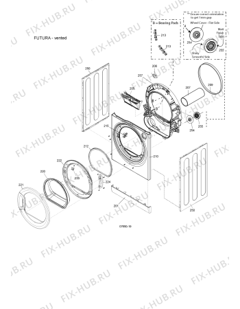 Схема №1 TVF85C6HEX60HZ (F078490) с изображением Моторчик для стиральной машины Indesit C00309899