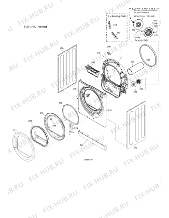 Схема №1 TVF85C6HIL (F087673) с изображением Заслонка для стиралки Indesit C00308691