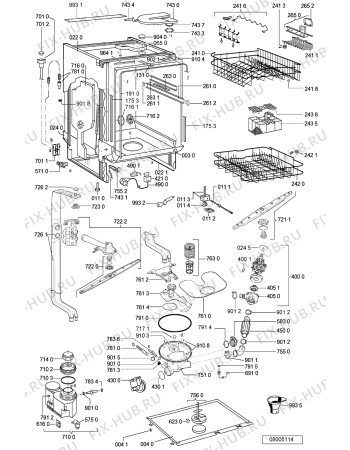 Схема №1 GSIS 6321/1 BR с изображением Панель для посудомоечной машины Whirlpool 481245372784