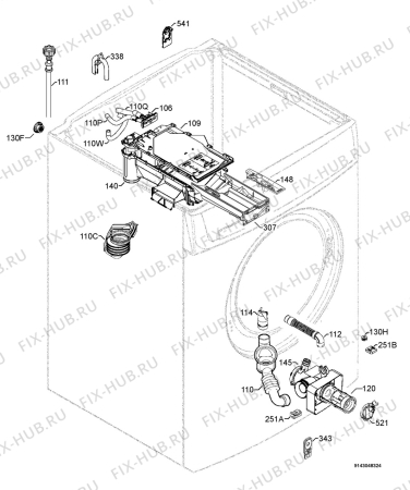 Взрыв-схема стиральной машины Zanussi ZWD12270S1 - Схема узла Hydraulic System 272