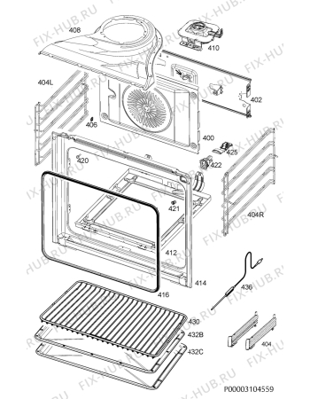 Схема №1 QCE5747X с изображением Железный лист для плиты (духовки) Aeg 140024700035