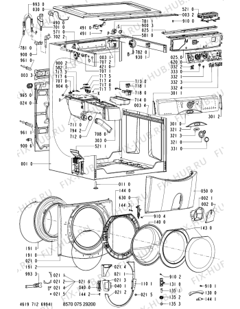 Схема №1 AWM 8050-F с изображением Декоративная панель для стиралки Whirlpool 481245214978