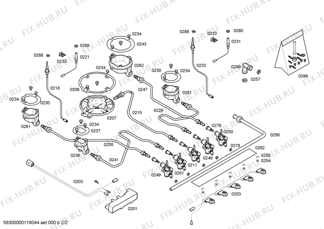 Взрыв-схема плиты (духовки) Siemens ER17354EU - Схема узла 02