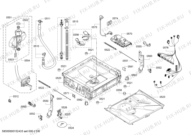 Взрыв-схема посудомоечной машины Bosch SKE53M05AU - Схема узла 05