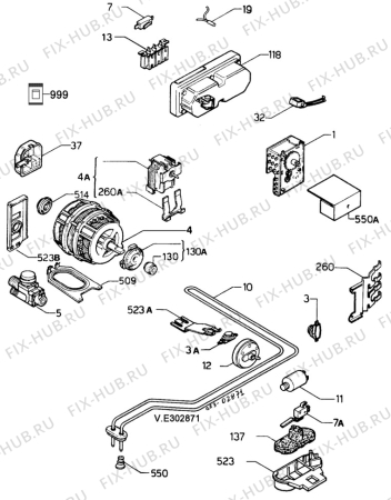 Взрыв-схема посудомоечной машины Unknown DX960-3 - Схема узла W10 Electric, users manual F