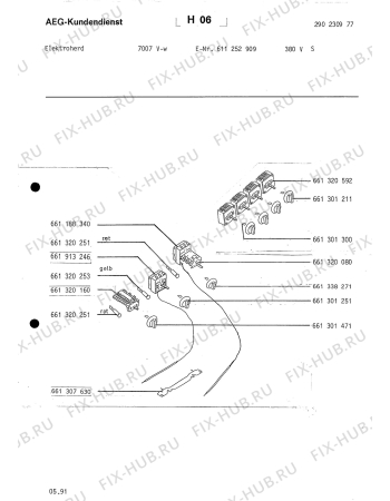 Взрыв-схема плиты (духовки) Aeg 7007V-W S 380V - Схема узла Section10