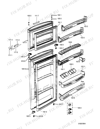 Схема №2 WBM 482/1 IX с изображением Втулка двери для холодильника Whirlpool 481246228399