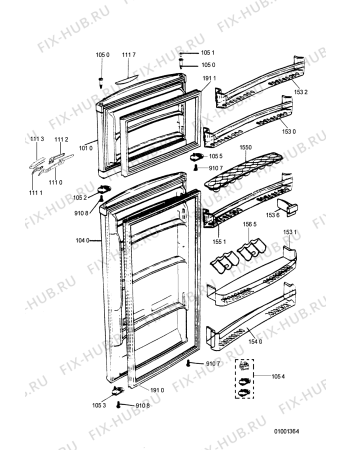 Схема №2 WBM 482/1 IX с изображением Держатель двери для холодильника Whirlpool 481241778088