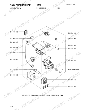 Взрыв-схема стиральной машины Aeg LAV635 - Схема узла Electrical equipment 268