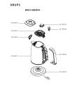 Схема №1 BW311050/87A с изображением Элемент корпуса для чайника (термопота) Krups SS-986877