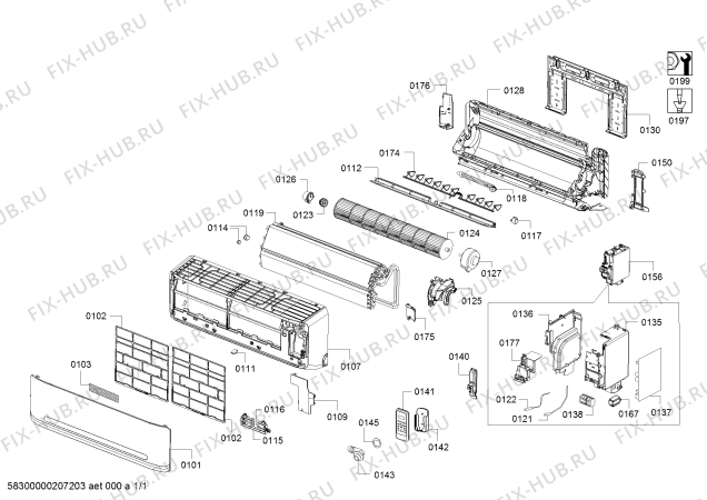 Схема №1 P3ZMI18907 18000 BTU Ic unite с изображением Фильтр для кондиционера Bosch 00709802