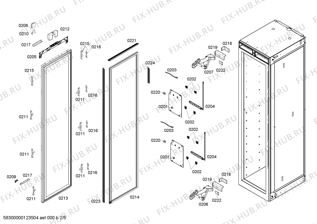 Схема №3 RW464260AU с изображением Крышка для холодильника Bosch 00478702