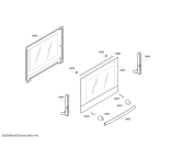 Схема №2 HEN234Y с изображением Фронтальное стекло для электропечи Bosch 00711687