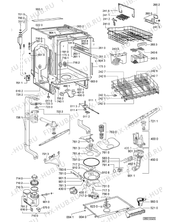 Взрыв-схема посудомоечной машины Bauknecht GSFH 3960 IN - Схема узла