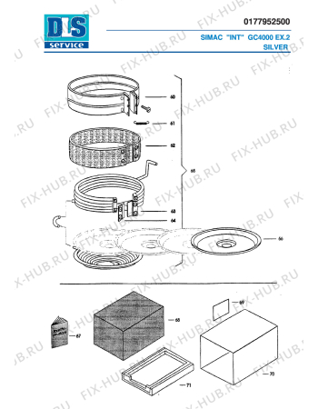 Схема №1 GC 2000E EX:2 FAMILY PLUS с изображением Покрытие для мороженицы DELONGHI 5277000200