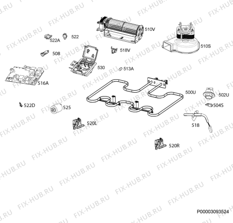 Взрыв-схема плиты (духовки) Ikea GRANSLOS 90300933 - Схема узла Electrical equipment