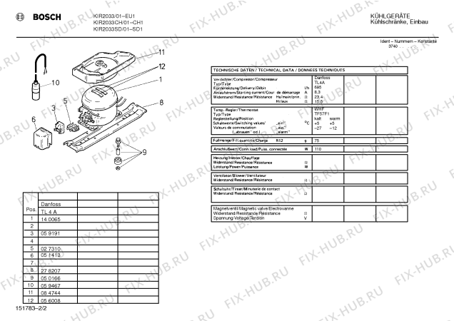 Взрыв-схема холодильника Bosch KIR2033SD - Схема узла 02