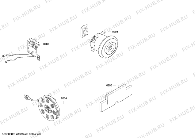 Взрыв-схема пылесоса Siemens VS55A20 SIEMENS SUPER XS dino e 1800W - Схема узла 02