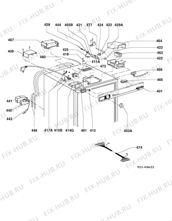 Взрыв-схема холодильника Electrolux RM4405M - Схема узла Armature/fitting