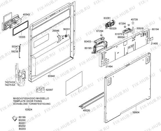 Взрыв-схема посудомоечной машины Gorenje GV63223 (248702, PMS60I) - Схема узла 02