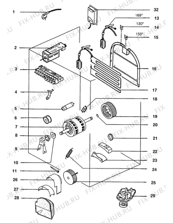 Взрыв-схема стиральной машины Electrolux EDC525E - Схема узла Electrical equipment