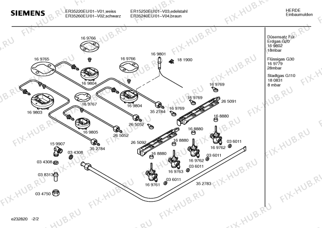 Взрыв-схема плиты (духовки) Siemens ER35220EU - Схема узла 02